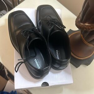 Boys tie up dress shoes